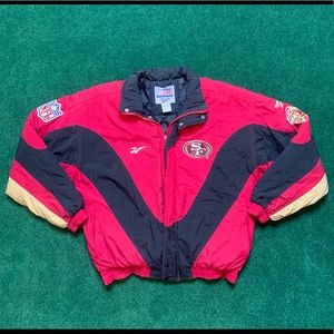 San Francisco 49ers Proline Puffer Jacket Vtg 90s